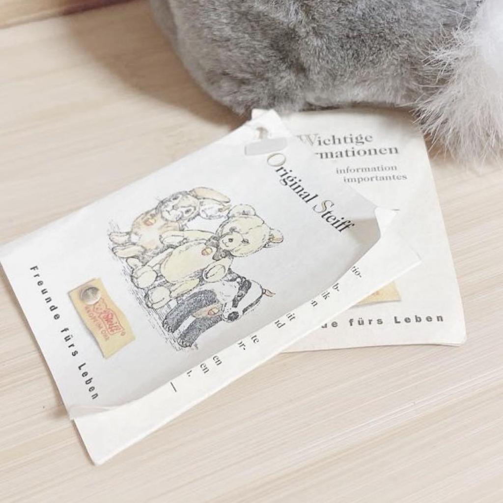 [USED] Steiff Rabbit Teddy Bear, Realistic Vintage Stuffed Animal