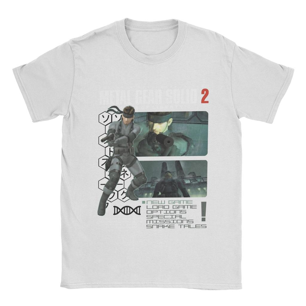 Solid Snake Metal Gear Solid 2 Men's T Shirt Fun Tees Short Sleeve O Neck T-Shirt 100% Cotton Birthday Present Clothes