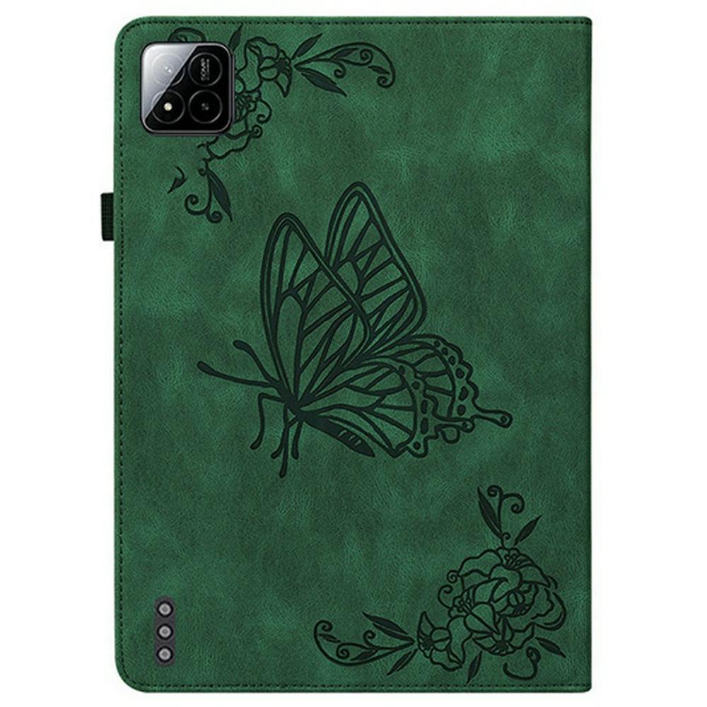 For Xiaomi Poco Pad X1/Pad 8 Pro/Pad 8/Pad 7 Pro/Pad 7 Case Butterfly Flower Imprint PU Leather Tablet Cover with Card Slots