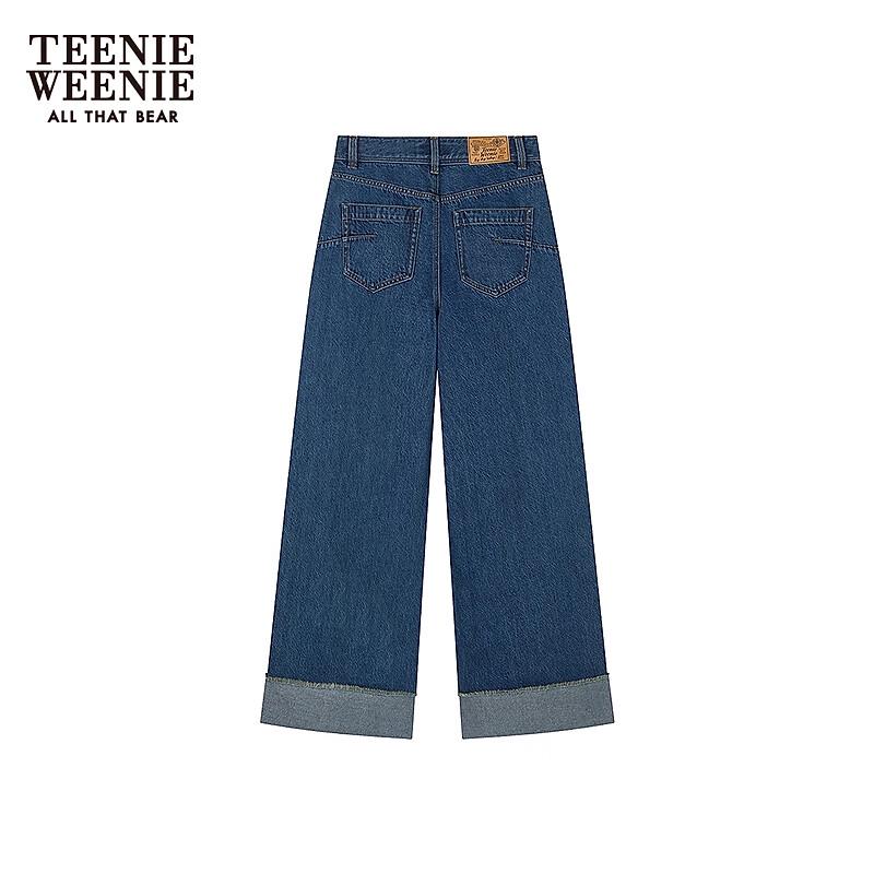Teenie Weenie Women's 2026 Spring Cartoon Bear Denim Jeans