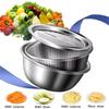 Stainless Steel Vegetable Slicer Grater Multifunctional Vegetable Cutter Colander  Kitchen