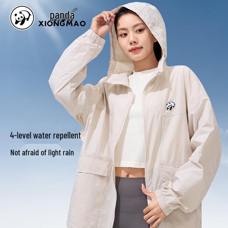 CAMEL Unisex Panda Co-branded Waterproof Hooded Jacket L