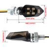 4PCS Smoked Lens Amber LED Turn Signal Lights 12V Universal Motorcycle Blinker for Front Rear Super Bright Easy Plug and Play
