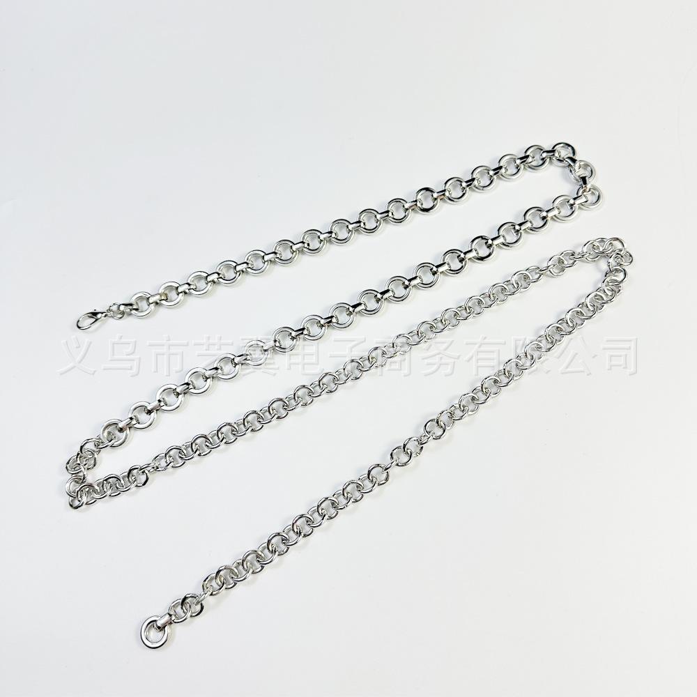 European and American new metal DIY punk style round hollow thin chain belt women's fashion versatile waist chain