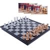 Magnetic Board Games Large Chess Set For Match Travel Go Game Set Portable Plastic Chess With Chessboard 32 Chess Pieces