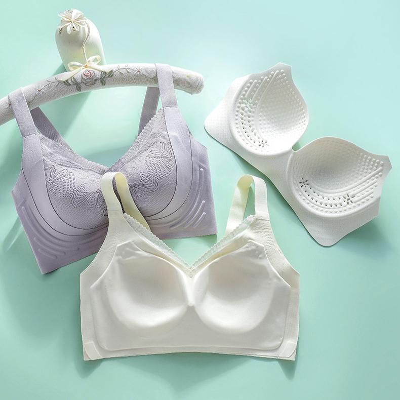 Plus-size Lingerie for Women Thin Close-in Lace-up Bra Seamless and Sexy Bra Push Up Bra