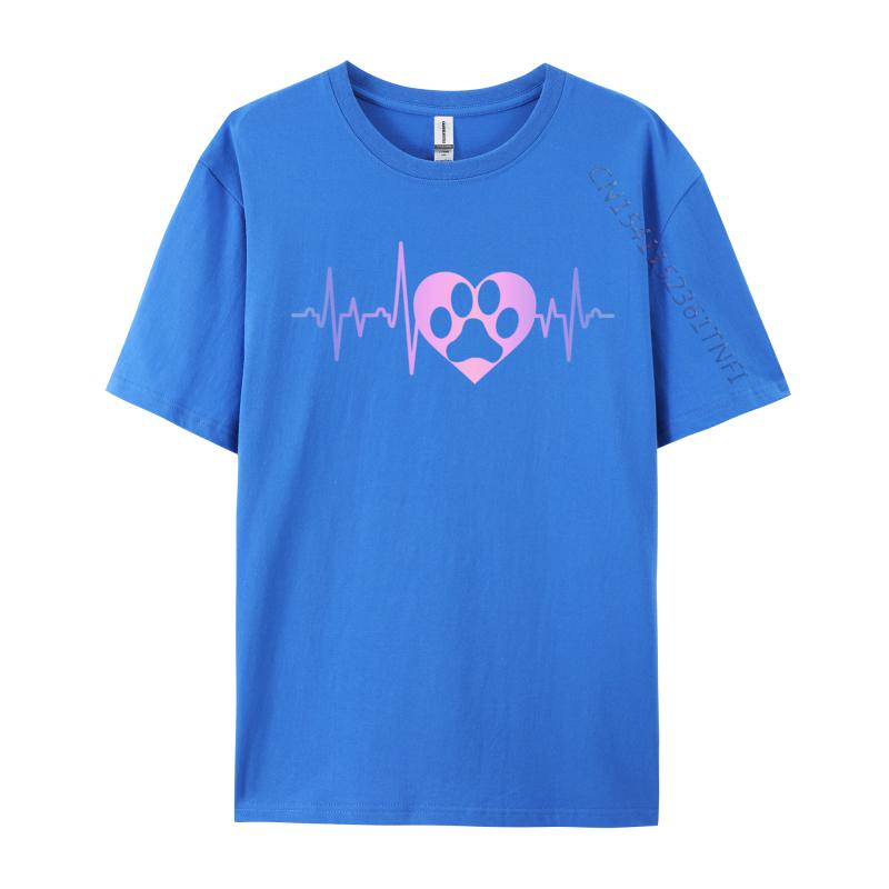 Dog Paw Print Heartbeat Heart Graphic 2024 Hot Sale Birthday 3d Printed Top T-Shirts F Tops & Tees For Men Tees Hip Hop