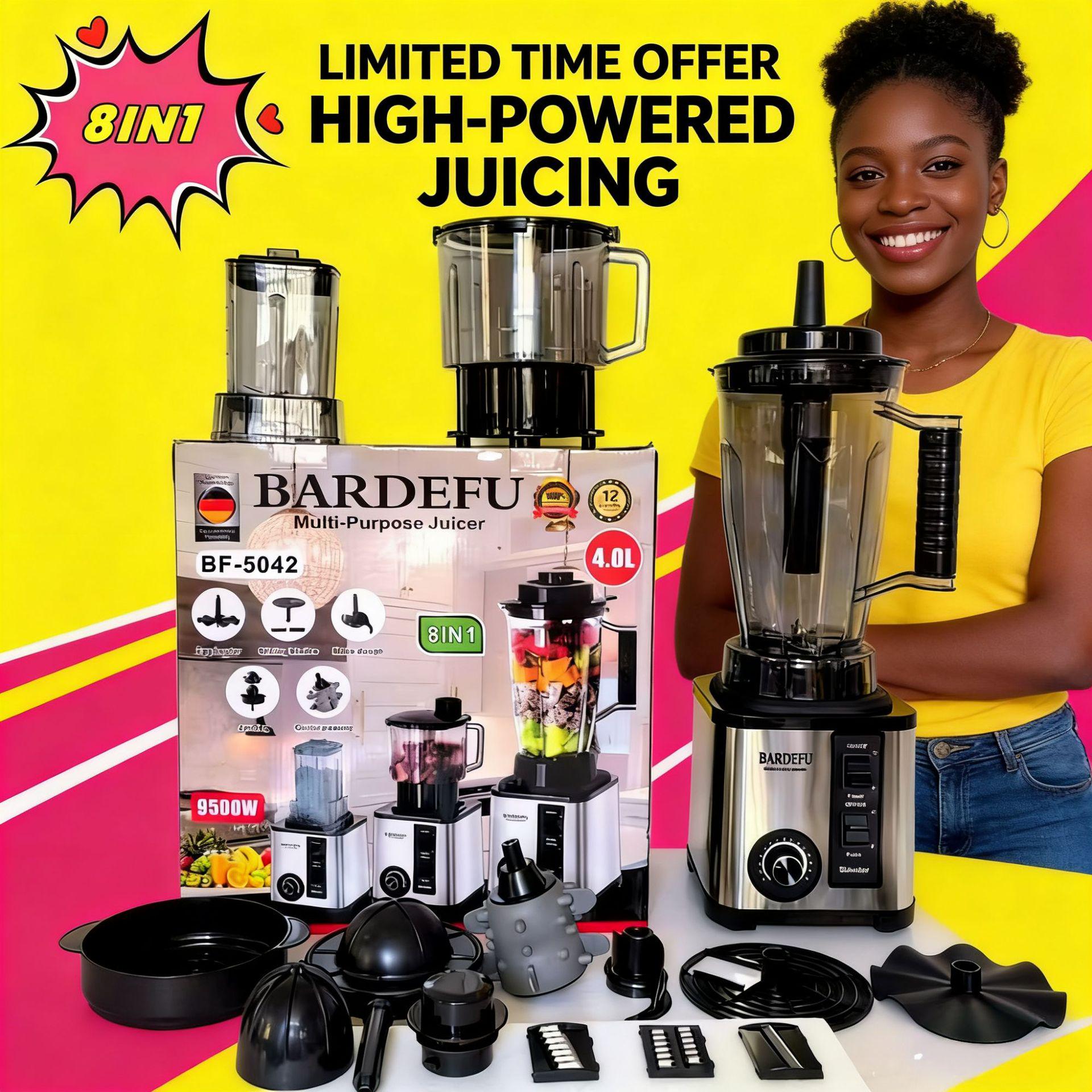 4L Stainless Steel 8-in-1 Blender: High-Power