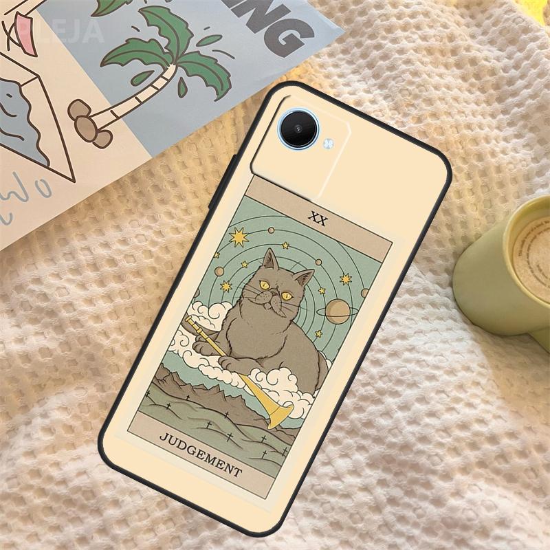 The Empress Tarot Cat Art Print Case For Realme C71 C75 C61 C53 C55 C33 C63 C51 C65 C67 11 12 13 14 Pro Plus GT6 GT7 15 Pro