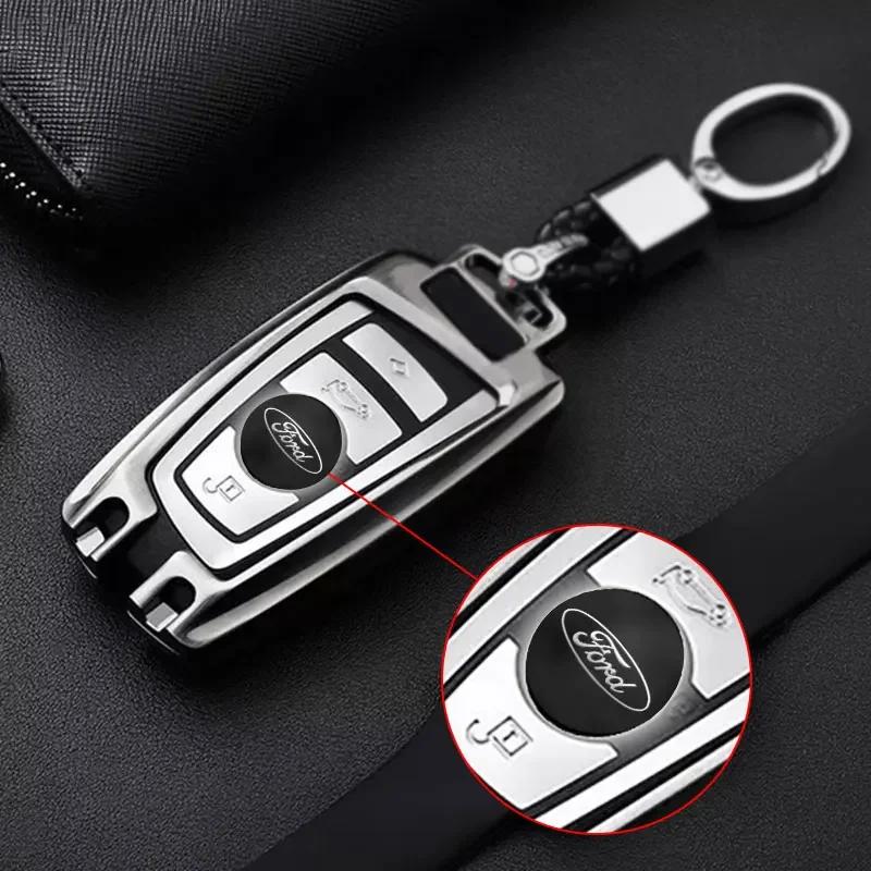 New 2026 Car Sticker 10Pcs 14mm Car Logo Remote Control Key Badge Stickers For Ford Focus 2 3 Mondeo Mk3 Ranger Fusion Mustang F
