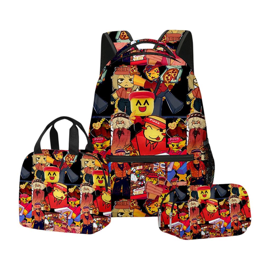 Cartoon Printing Casual Shoulder Bag Junior High School Students Large Capacity Backpacks