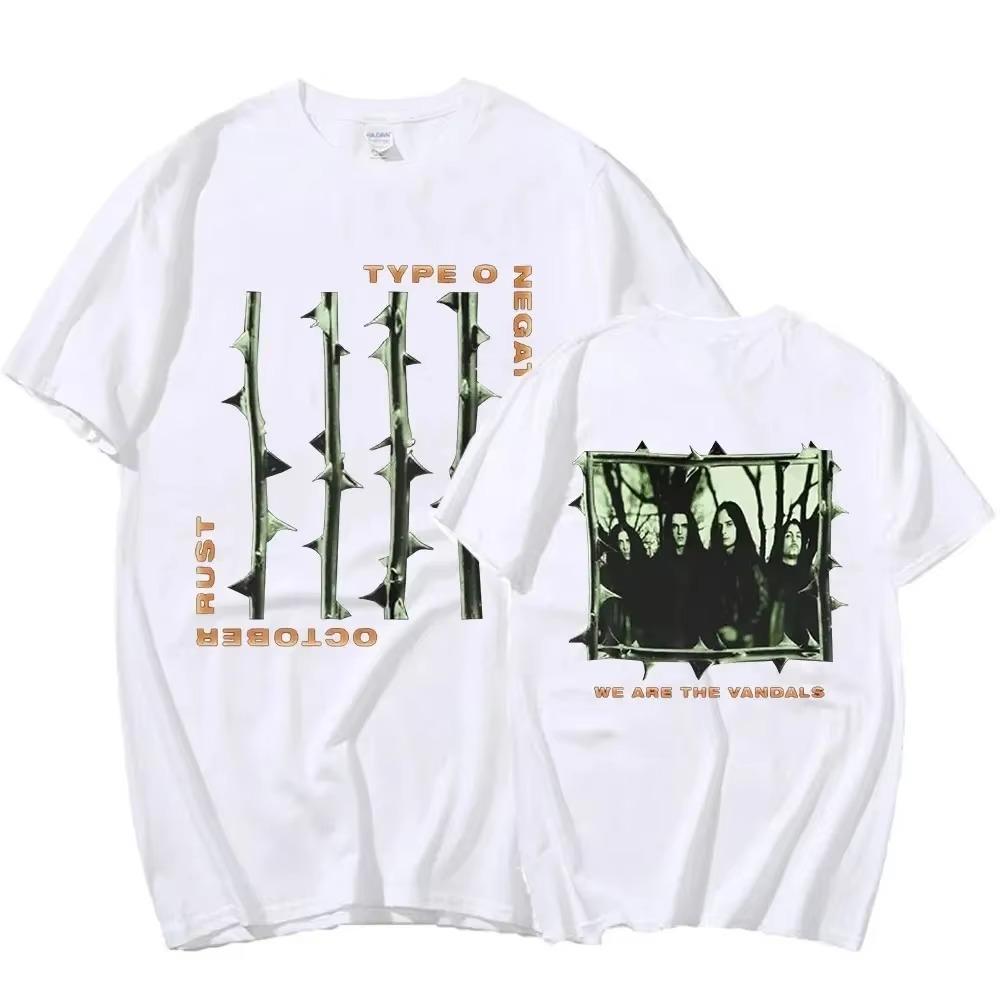 Type O Negative October Rust T-shirt Gothic Metal T Shirt Summer Men's Cotton Oversized Vintage Short Sleeve T-shirts