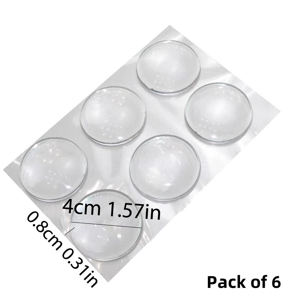 Round transparent soft silicone wall protector, self-adhesive door handle, bumper, anti-slip door plug, stop muffler