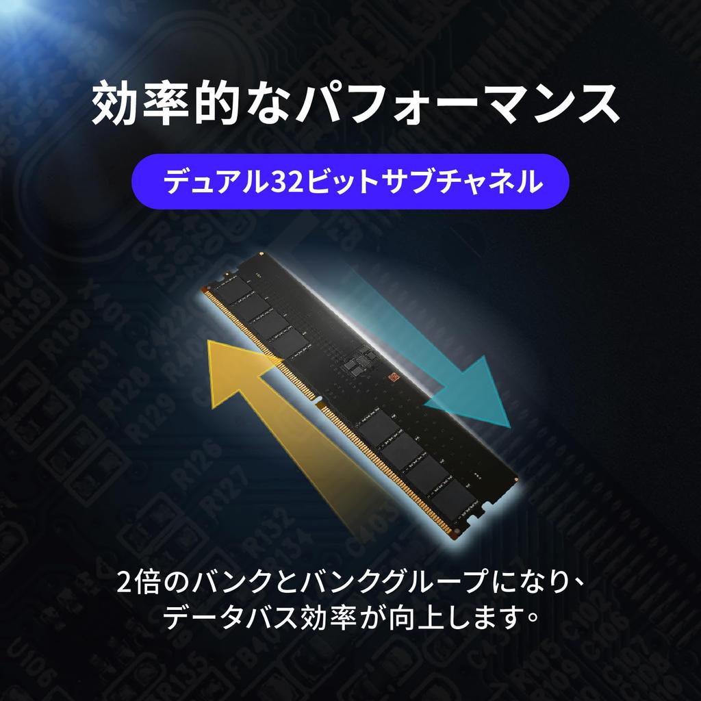 Zestaw dysków MMOMENT DDR5 32GBx2 4800MHz Pamięć do komputera stacjonarnego (64 GB) PC5-38400 (CL40/1,1V/288 pinów)