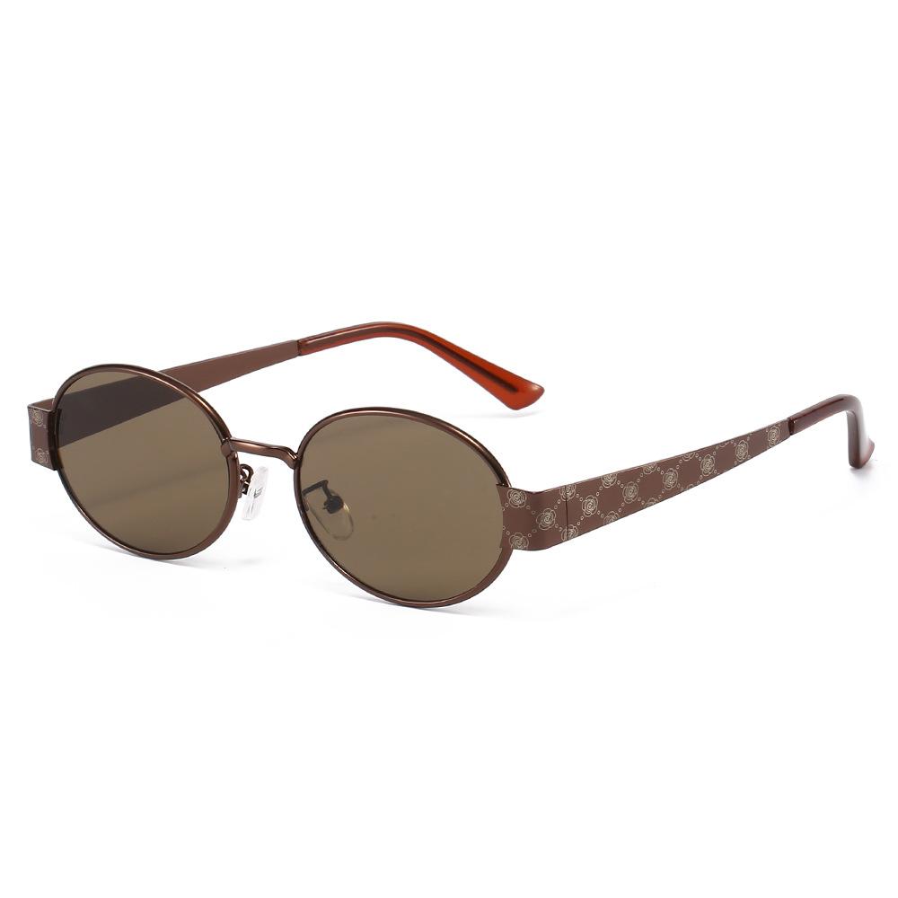 

Sun Glasses for Women Luxury Flower Pattern Metal Sunglasses Uv400 Arc de Triomphe