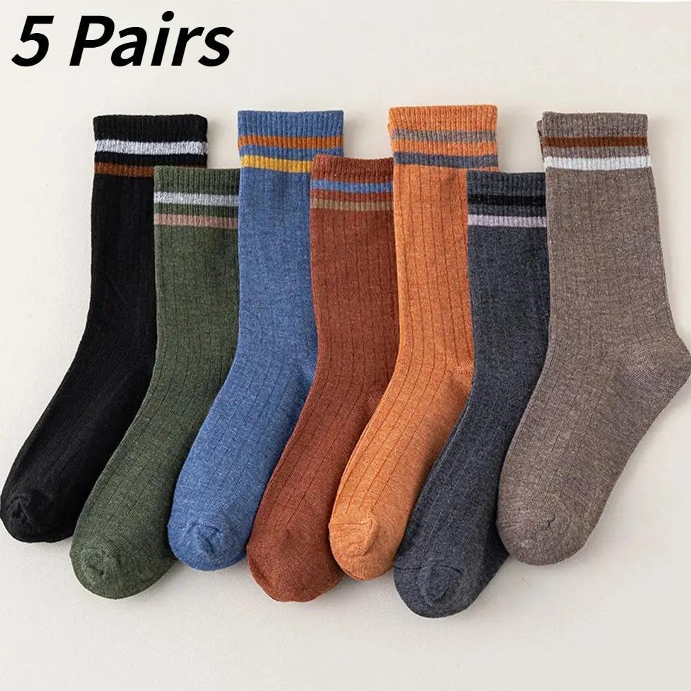 5 Pairs of Autumn and Winter  Sports Socks Casual and Comfortable Socks