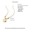 Live Broadcast Smiley Face Pendant Necklace, Fade-Resistant White Shell Titanium Steel, Luxury Light Clavicle Chain.