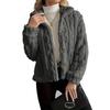 New White Short Twist Double-sided Velvet Lapel Short Coat Woolen Coat Winter