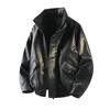 2026 Men Biker Leather Jacket Men Retro Black Coffee Jacket Autumn Men Pu Leather Coat Male Loose Motorcycle Faux Leather Coat