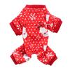 Pet Christmas Cloth Cute Santa Pattern Dog Clothes for Outdoor Walking Jogging Party Events Small Dog Apparel Size S