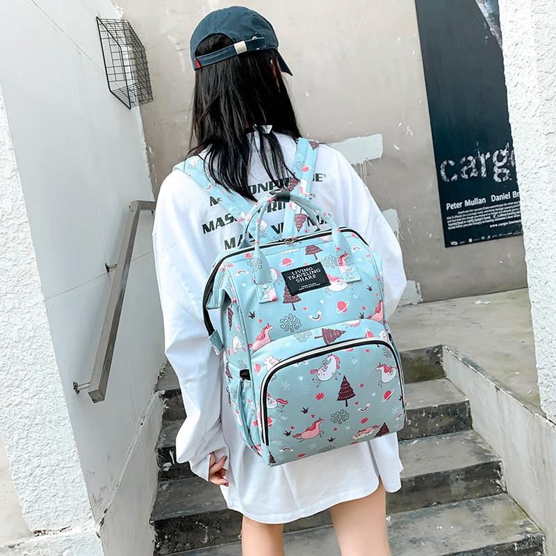 

Jiye Mommy Bag Large Capacity Maternal and Infant Bag Bao Ma with Baby Backpack Stylish Simple Casual Backpack High Value Walking 25*18*42