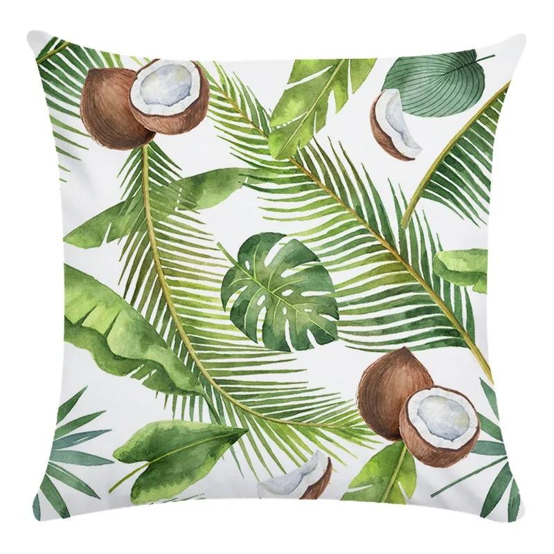

Тропическое растение Кокосовый узор Принт Супермягкая Наволочка-подушка Модный Домашний декор Чехол на подушку для сиденья в офисе 66x66cm жёлтый