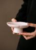 Ceramic High-Footed Fruit Bowl & Tea Snack Tray for Tea Ceremony & Home Use.