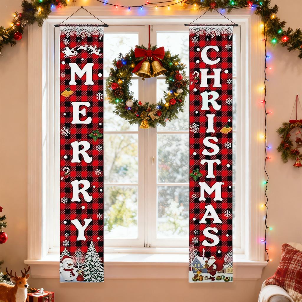 Christmas Decorations, Banner Doors, Corridor Door Signs, Welcome Banner Walls, Family Party Decorations