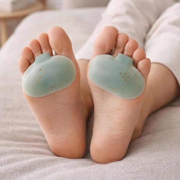 Paire de Coussinets Plantaires Avant du Pied MENTHOGEL– SEBS Souple et Flexible, Amorti Confortable, Menthe Fraîche