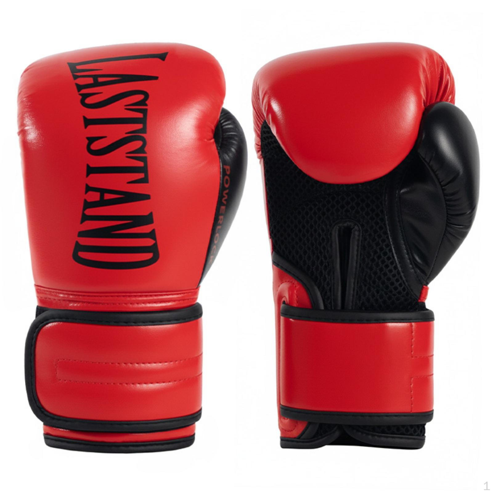 Training Boxing Gloves Reinforced Stitching Sparring Hook and Loop Strap Red 14OZ