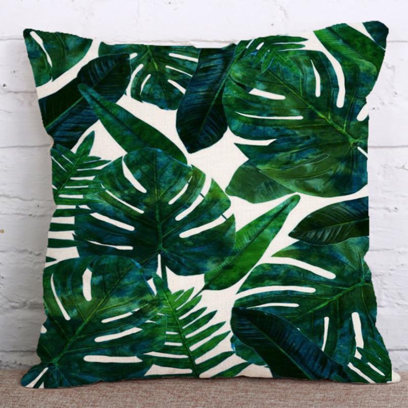 Zelené listy deštného pralesa Povlak na polštář Super měkký Povlak na polštář Pohovka Auto Sada