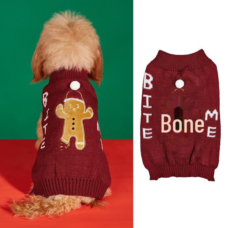 Świąteczny sweter dla zwierząt: Mikołaj, Drzewko, Łoś, Płatek Śniegu i Piernikowy Wzór na Jesień/Zimę
