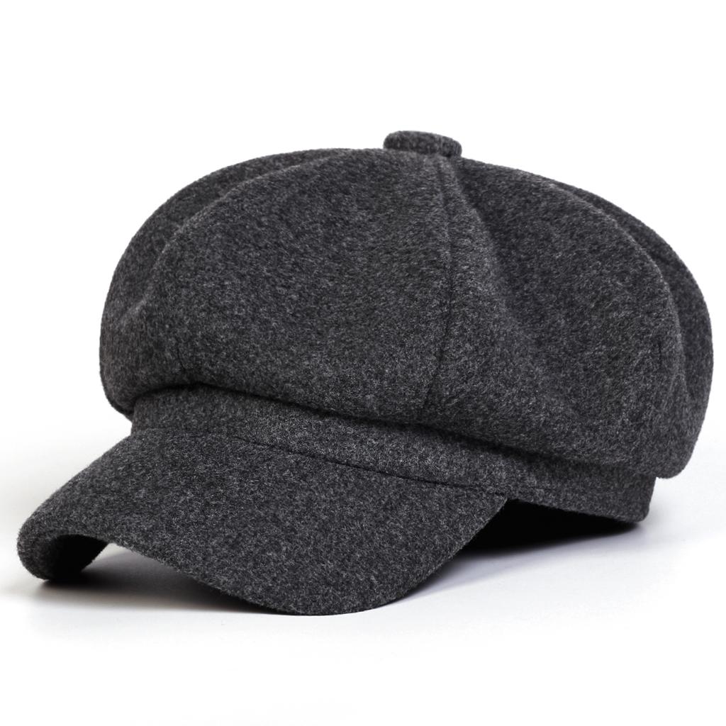 Woolen Solid Color Beret Fashion Outdoor Cotton Hat Autumn and Winter Windproof Hats Men's and Women's Universal Caps
