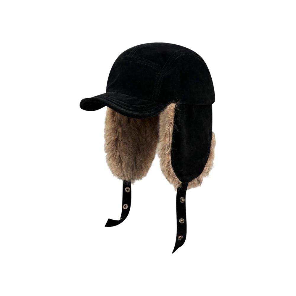Suede Winter Bomber Hats Ear Protection Windproof Cycling Caps for Men and Women