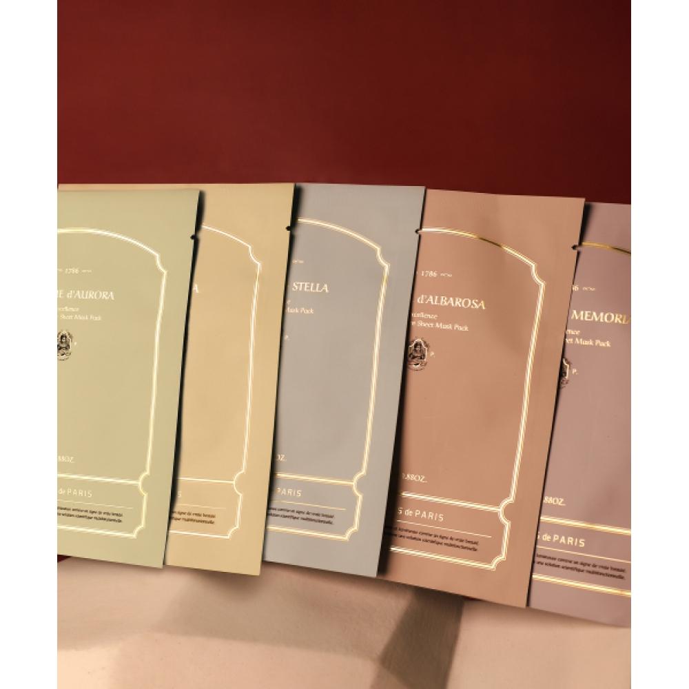 Challans De Paris Excellence Mask Pack Series 5 Types 1 Pack Wrinkle Lifting Mask Pack 1 sheet