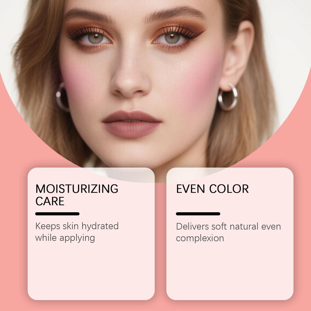 Zephoco Rose Purple Silky Blush Stick - Moisturizing, Long-Lasting Contour Makeup.