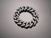 Wooing Silver Ice Mini Cuban Chain Ring Black Gold