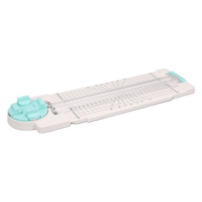 4 In 1 Paper Cutter Trimmer Straight Wavy Perforated Creasing 4 Style Multi Function Scrapbooking Tool with Dial Blades