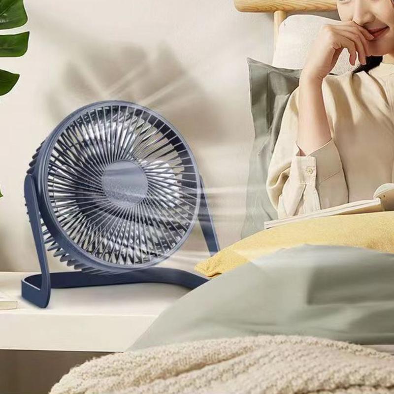 1 Piece 5 Inches Small Desk Cooling Usb Power Portable Fan Super Mute Cooler 360 Degree Rotation Fan For Home Mini Desktop Fan