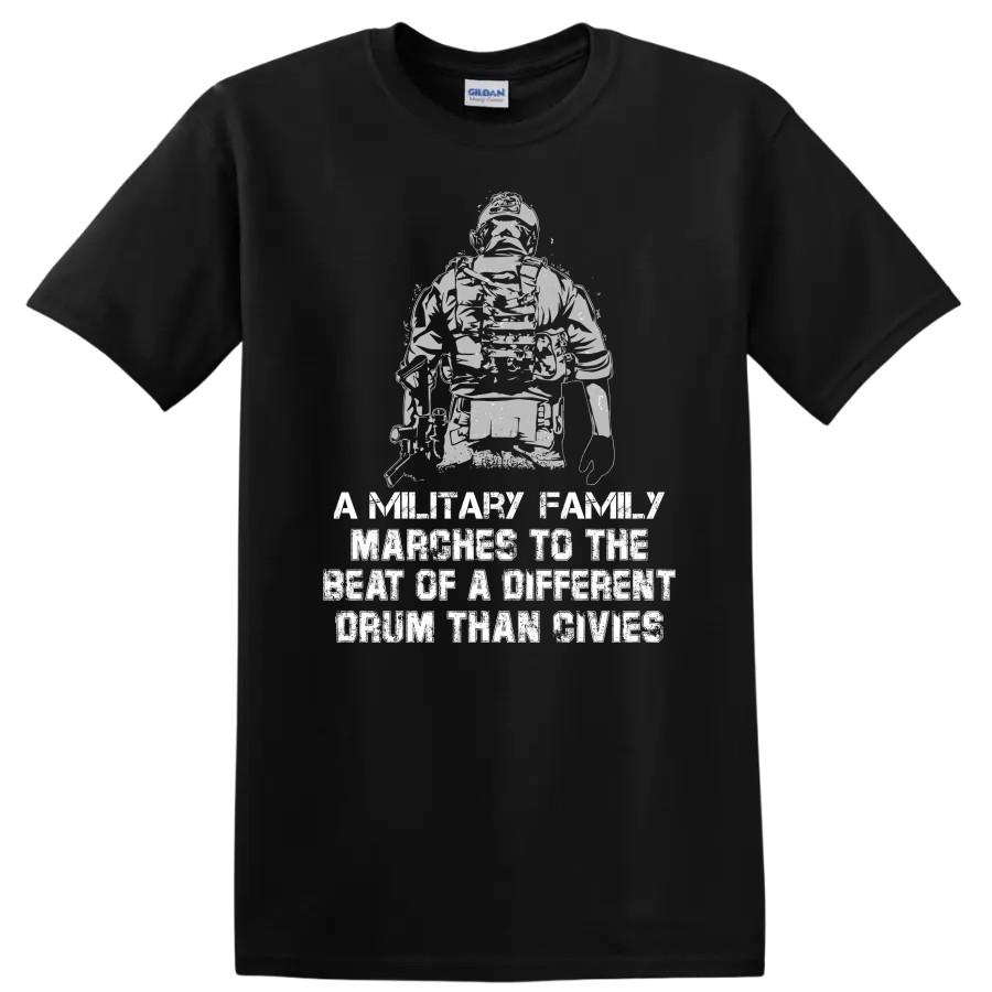 Militärfamilie Unterstützung T-Shirt Ehre Papa Mama Soldat Dienst Tee