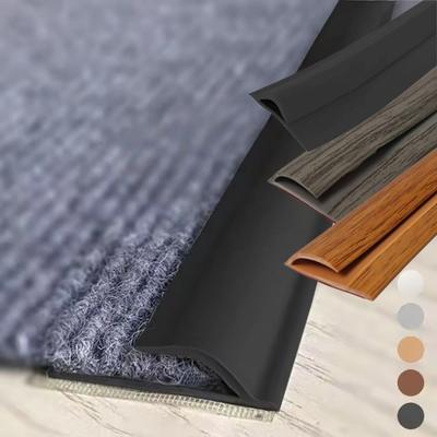 1pc 78.74in 3.5cmX1cm Carpet Edge Trim Strip Self Adhesive Flexible Floor Transition Strip Cuttable Waterproof Cover Household