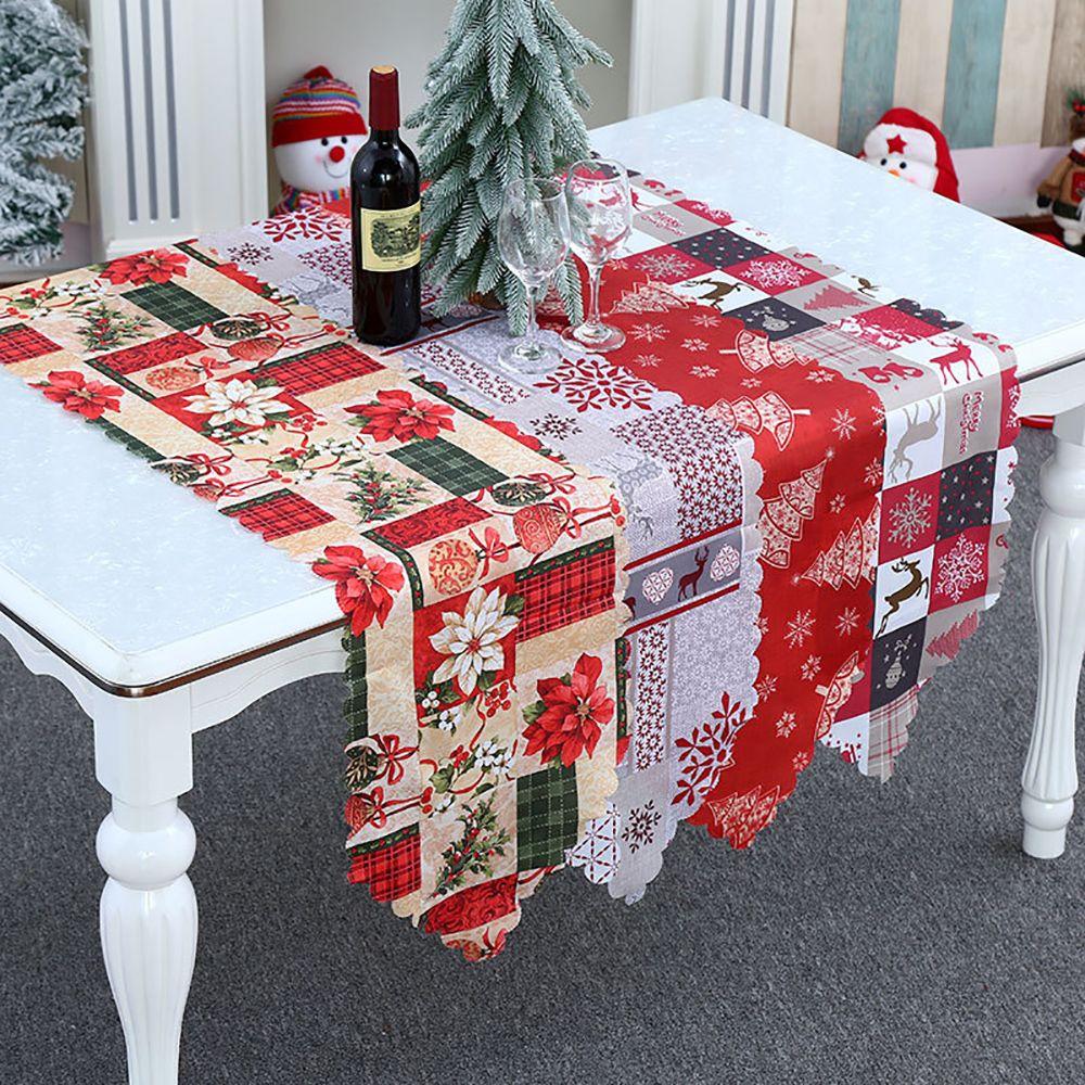 For Wedding Kitchen Flowers Christmas Decoration Christmas Table Runner Tablecloth Table Runner