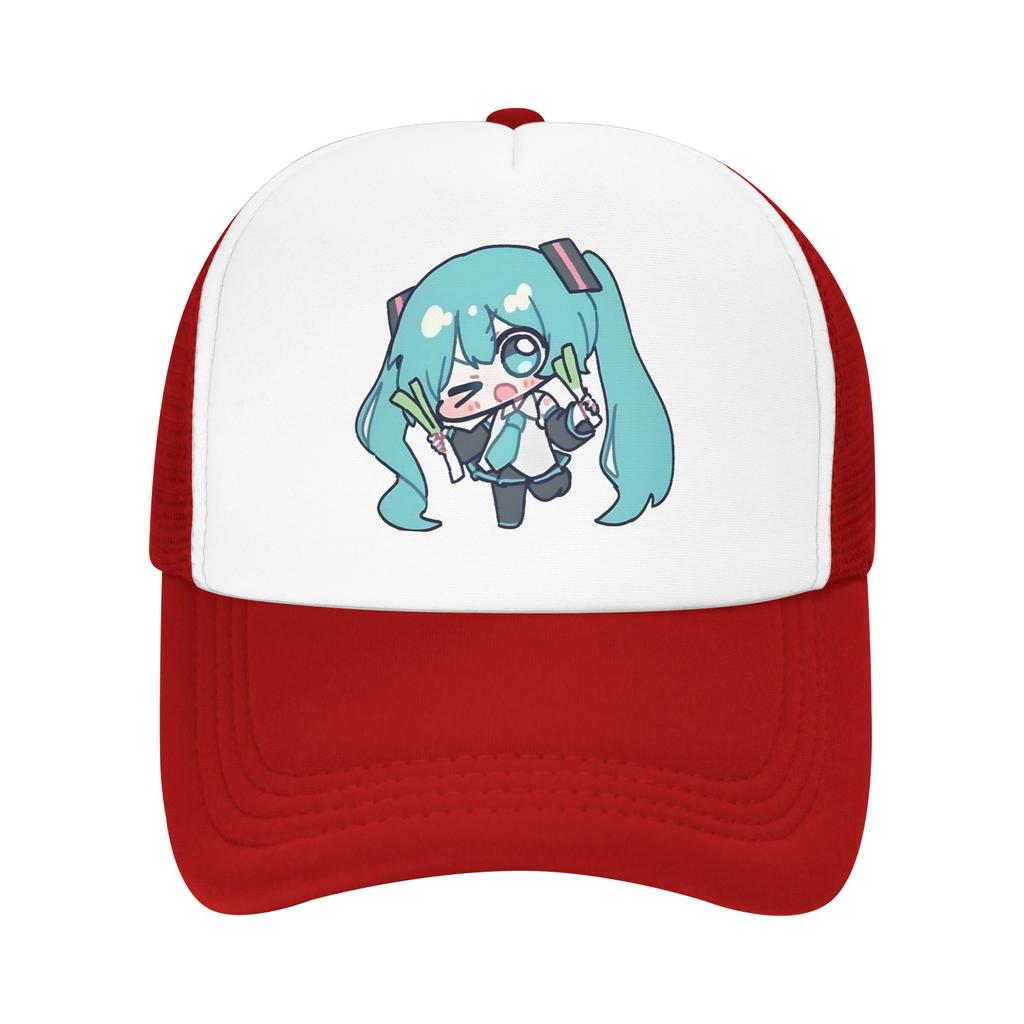 Hatsunes Mikus vocaloid Trucker Hat Unisex HipHop Dad Hat Sun Hats Golf Hats Breathable Polyester Mesh Baseball Caps Summer