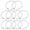 10 Pieces Stainless Steel Wire Rope Keychain Rings for Backpackers Luggage
