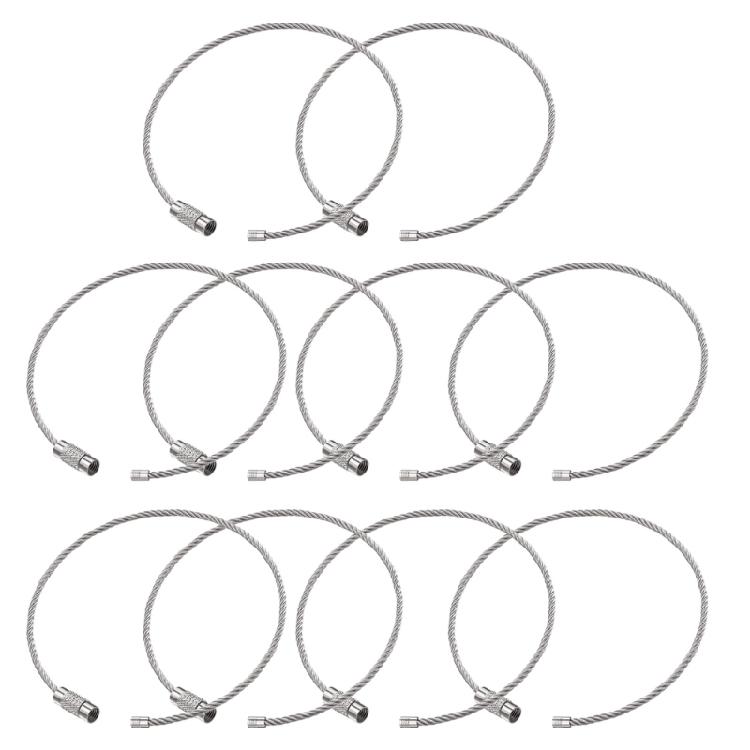 Stainless Steel Wire Keys Chain Stainless Steel Wire Rope Keychain Rings 1
