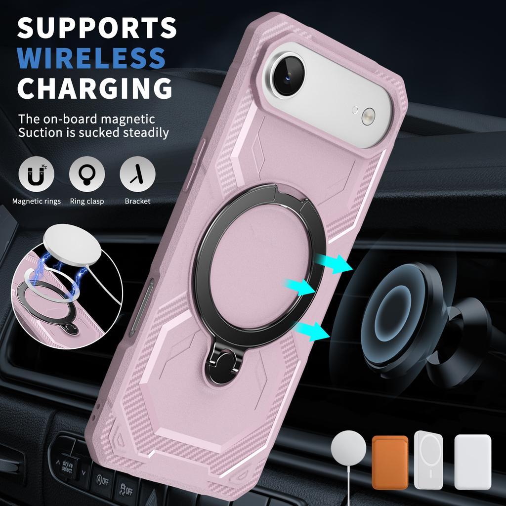 For iPhone Air Case Compatible with MagSafe Kickstand TPU+PC Phone Cover