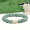 1pc Natural Green Aventurine Bead Bracelet Bohemian-style Design Bracelet Symbolizes Natural Affinity, Suitable for Yoga and Meditation, a Small