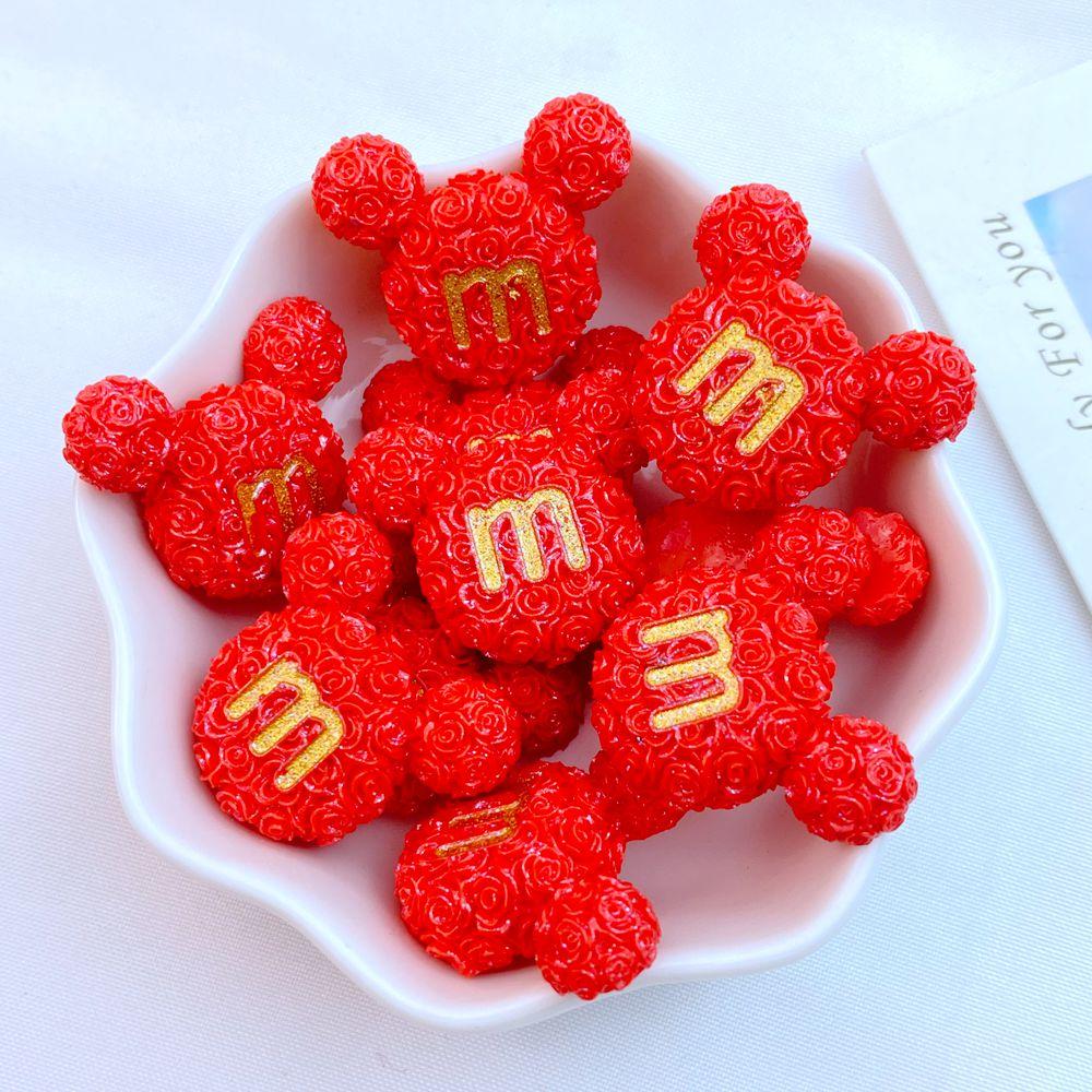 

10Pcs New Cute Resin Cartoon M Character Series Flat Back Parts Embellishments For Hair Bows Accessorie