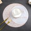 Ramadan Kareem Platzsets Roségold Mond Eid Mubarak PVC Tischsets für Islam Muslimisches Festival Party Esstisch Dekoration Zuhause