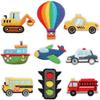 Cute Little Ship Embroidery Cloth Sticker Hot Air Balloon Patch Sticker Children'S Clothing Embellishment Traffic Lights Car Computer Embroidery Label